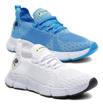 Kit Combo 2 Tenis Unissex Fast Pro Respiravel Corrida Treino Academia
