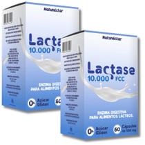 Kit Combo 2 UND Lactase Total 120 Cápsulas 10.000fcc Enzima Digestiva Lactose