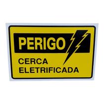 kit COMBO 20 Placas de Sinalização perigo cerca eletrificada