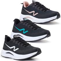 Kit Combo 3 Tênis Feminino Nippos Academia Caminhada Corrida