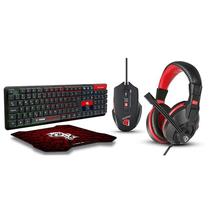 Kit Combo 4 Em 1 Headset + Teclado + Mouse + Mouse Pad - ELG