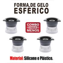 Kit Combo 4 Formas De Gelo Esfera Bola Grande Redonda Bar Whisky Bebidas Kit Combo 4 Formas De Gelo Esfera Bola Grande Redonda Bar Whisky Bebidas