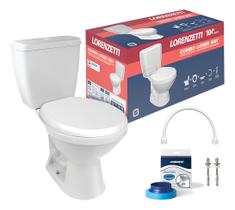 Kit Combo Bacia com Caixa Acoplada Vaso Loren Way Branco Lorenzetti