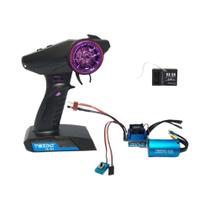 Kit Combo Brushless Motor ESC Receptor Servo RC Para MJX Hyper Go HBX REMO Hobby WLtoy 112-118 Carro