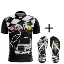 Kit Combo Camisa Amantes Da Noite + Chinelo Chofer Caminhão Kit Combo Camisa Amantes Da Noite + Chinelo Chofer Caminhão
