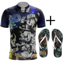 Kit Combo Camisa Tio Patinhas Favela + Chinelo Da Quebrada