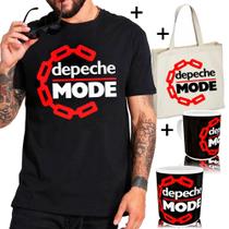 Kit Combo Camiseta Banda Depeche Mode + Sacola Ecobag + Caneca