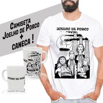 Kit Combo Camiseta Banda Joelho de Porco+ Sacola Ecobag + Caneca
