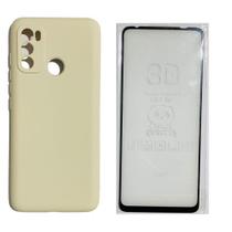 Kit Combo Capa para celular e película 3D Moto G60 Autorizada Motorola