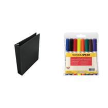 Kit Combo Carpeta Aro D Casafoyer de 3.8 cm con 8 Marcadores Kit Combo Carpeta Aro D Casafoyer de 3.8 cm con 8 Marcadores