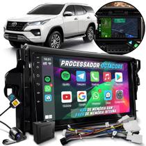 Kit Combo Central Automotiva Multimidia 9 Polegadas Octacore 4 de Ram 64 Rom Carplay Sem Fio SW4 2019 2020 2021 Chicote Canbus Plug in Play Chip 4G