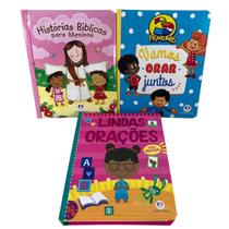 Kit combo com 3 livros bíblicos Capa e Folhas Reforçadas para crianças bebês MENINAS