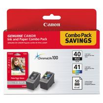 Kit Combo de Cartucho de Tinta 40-41 e Papel Fotográfico Canon Kit Combo de Cartucho de Tinta 40-41 e Papel Fotográfico Canon