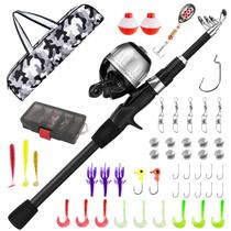 Kit Combo de Vara e Carretilha de Pesca WIDDEN Telescópica 1,5m Kit Combo de Vara e Carretilha de Pesca WIDDEN Telescópica 1,5m
