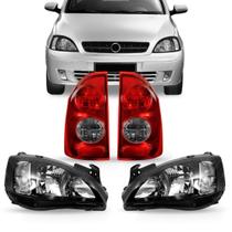 Kit Combo Farol E Lanterna Montana Sport 2003 2004 2005 2006 2007 2008 2009 2010 Mascara Negra