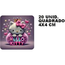 Kit combo festa infantil 98 peças personalizado hello kitty adesivo tag etiqueta lembrancinha balde