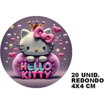 Kit combo festa infantil 98 peças personalizado hello kitty adesivo tag etiqueta lembrancinha balde