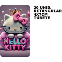 Kit combo festa infantil 98 peças personalizado hello kitty adesivo tag etiqueta lembrancinha balde