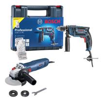 Kit Combo Furadeira Impacto Bosch Gsb 13 re Esmerilhadeira Gws 700 220v