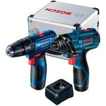 Kit Combo Furadeira Parafusadeira Impacto 12v Bosch Bivolt Kit Combo Furadeira Parafusadeira Impacto 12v Bosch Bivolt