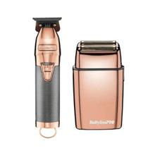 Kit/ Combo FX Collection ROSE Barbeador Shaver + Máquina de Acabamento Babyliss PRO Kit/ Combo FX Collection ROSE Barbeador Shaver + Máquina de Acabamento Babyliss PRO