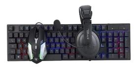 Kit Combo Gamer Mouse Teclado E Headphone C/ Fio Bright 0543