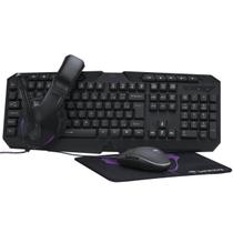 Kit Combo Gamer Teclado Gamer Rgb Headset Gamer Mouse Gamer Rgb Mouse Pad Setup Gamer