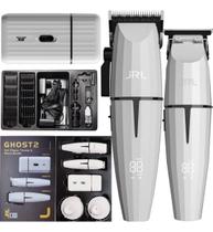 Kit Combo JRL Ghost 2 Profissional com Máquina de Corte Acabamento de Precisão e Barbeasdor Shaver