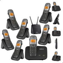 Kit Combo Mini Central PABX Telefone Sem Fio TS 5150 com 6 Ramal Intelbras Com 1 Entrada Para Chip 4g Celular e 1 Entrada para linha Fixa
