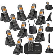Kit Combo Mini Central PABX Telefone Sem Fio TS 5150 com 9 Ramal Intelbras Com 1 Entrada Para Chip 4g Celular e 1 Entrada para linha Fixa