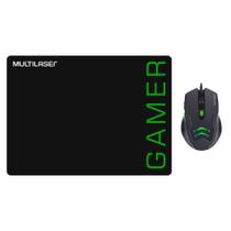 Kit Combo Mouse 3200dpi E Mousepad Gamer Verde - Mo273