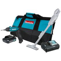 Kit combo parafusadeira df001d + aspirador cl106dw a bateria - dk0088wx1 - makita