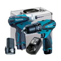 Kit Combo Parafusadeira e Furadeira à Bateria Dk1493 Makita e 1 Bateria 12V Kit Combo Parafusadeira e Furadeira à Bateria Dk1493 Makita e 1 Bateria 12V