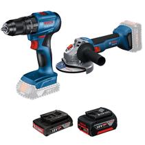 Kit Combo Parafusadeira Gsb185li Esmerilhadeira Gws18v8 Bosch 06019N90E4 com bateria e carregador Kit Combo Parafusadeira Gsb185li Esmerilhadeira Gws18v8 Bosch 06019N90E4 com bateria e carregador