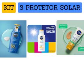 Kit/Combo Protetor Solar-Corporal FPS50 200ml+Kids FPS60 100ml+Facial FPS60 - Cor Média (3 itens)