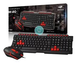 Kit Combo Teclado E Mouse Gamer Usb Com Fio Português Ptbr