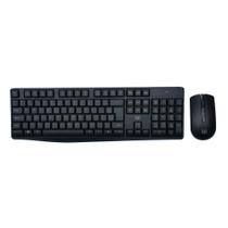 Kit combo teclado e mouse sem fio slim multi conexão usb -