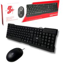 Kit Combo Teclado e Mouse USB 5+, KC-500, Layout ABNT2 - 015-0069