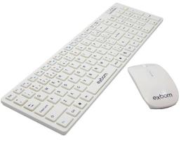 Kit Combo Teclado Mouse Slim Sem Fio Wireless Bk-S1100 Branco Kit Combo Teclado Mouse Slim Sem Fio Wireless Bk-S1100 Branco