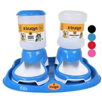 Kit Comedouro Automático Cachorro Bebedouro 2L Bandeja Truqys Cachorro Gato