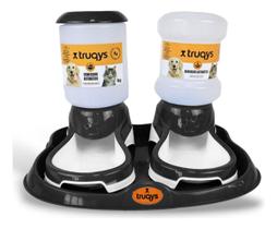 Kit Comedouro Automático Cães Gatos Bandeja 2l