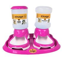 Kit Comedouro Automatico Para Cachorro Bebedouro Bandeja