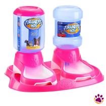 Kit Comedouro Bebedouro Automático Bandeja Galão Cães Gatos - Truqys Pet