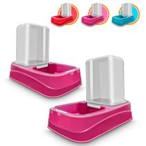 Kit Comedouro Bebedouro Automático Cachorro Gato Pote Ração Água Flex 1,5 litros Uau Pet Kit Comedouro Bebedouro Automático Cachorro Gato Pote Ração Água Flex 1,5 litros Uau Pet
