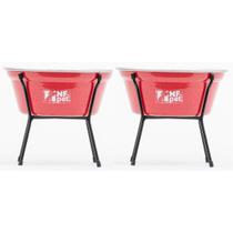 Kit Comedouro Bebedouro Cães Pequeno NF Pet 02 Unid Pote Alumínio 1,5L Comedor Leve Ração Água Kit Comedouro Bebedouro Cães Pequeno NF Pet 02 Unid Pote Alumínio 1,5L Comedor Leve Ração Água
