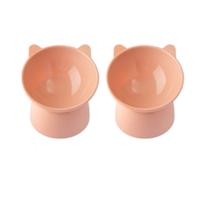 Kit Comedouro + Bebedouro Colorida Tigela Ração Gato Pet - 14CM X 13,5CM X 11,5CM