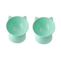 Kit Comedouro + Bebedouro Colorida Tigela Ração Gato Pet - 14CM X 13,5CM X 11,5CM