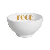 Kit Comedouro Branco/Dourado Suporte de Orelhas Médio