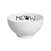 Kit Comedouro Branco/Preto Suporte Grande