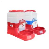 Kit Comedouro E Bebedouro Automático 3L Vermelho Cães Gato Kit Comedouro E Bebedouro Automático 3L Vermelho Cães Gato